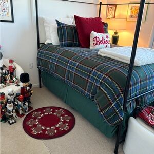 Green Queen size Bedskirt.